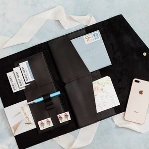 Glass Ladder Co. Megan Vegan Leather Portfolio Clutch LIKE NEW.